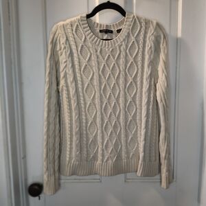 Jeanne Pierre Ivory Knit Sweater